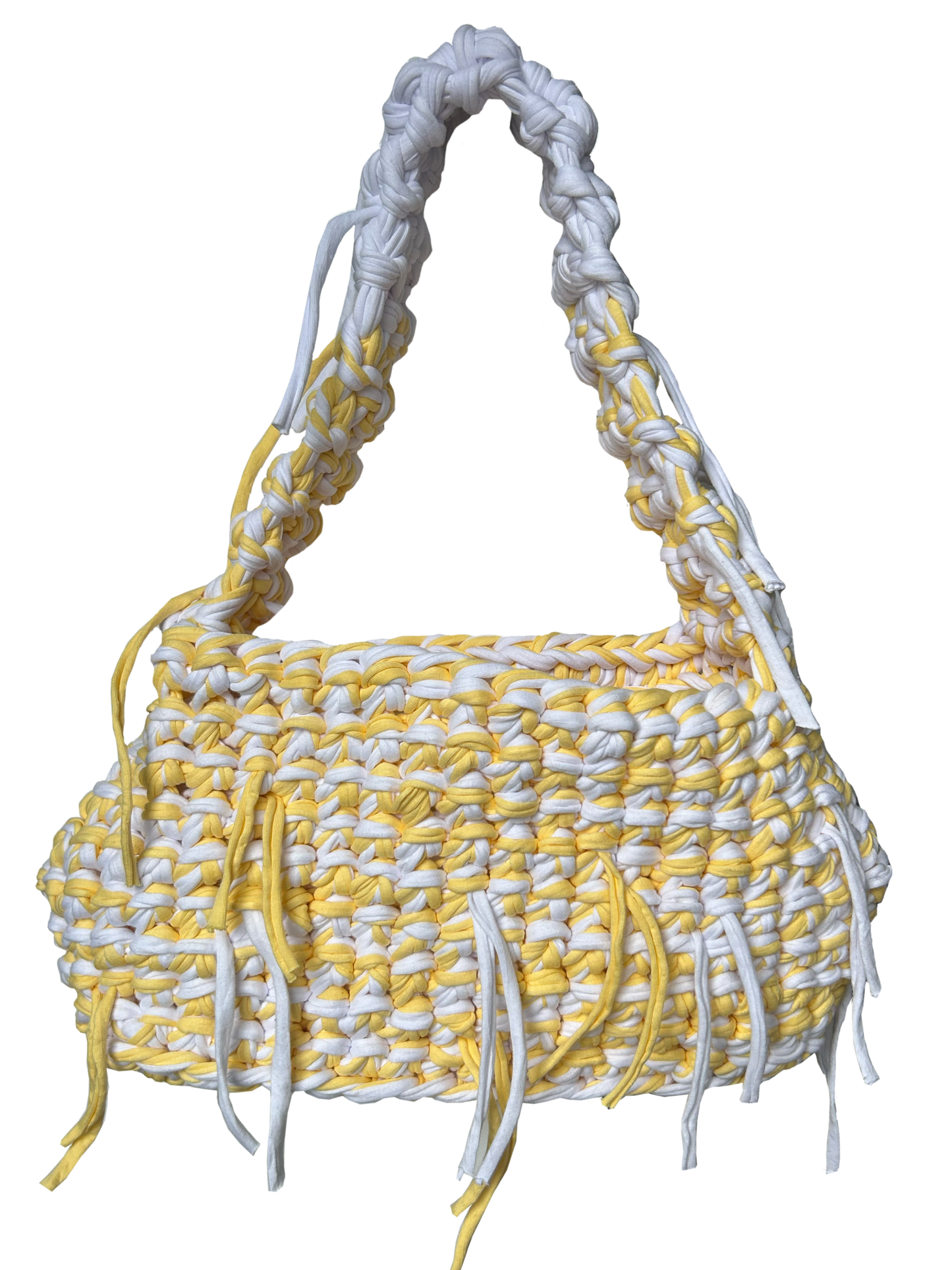 SHOULDER BAG - LEMON & WHITE