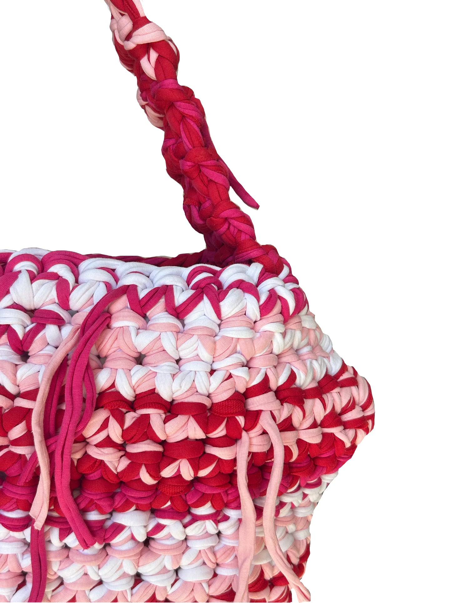 SHOULDER BAG - CHERRY & FUCHSIA