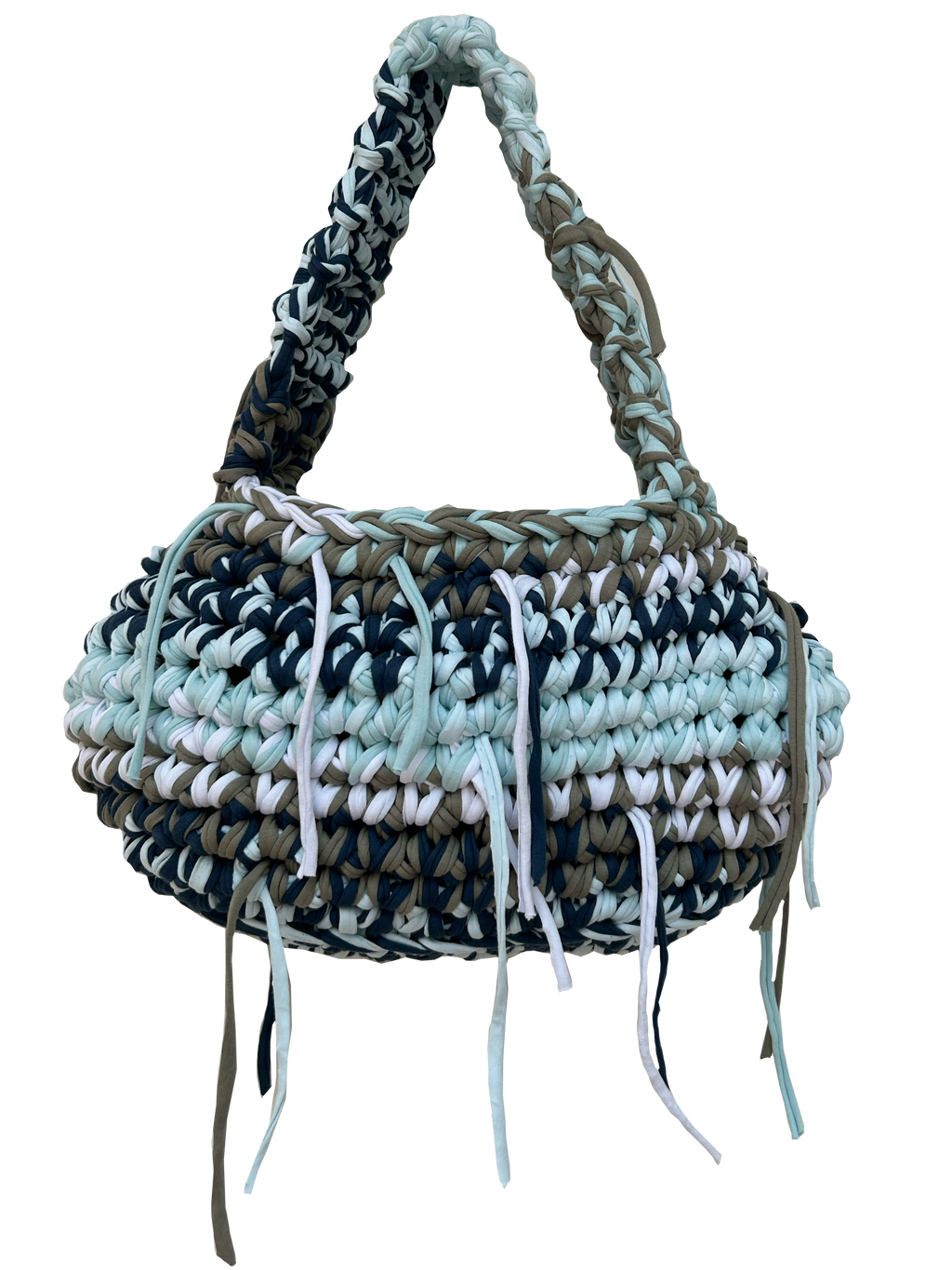 SHOULDER BAG - SKY BLUE & KHAKI