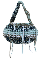 SHOULDER BAG - SKY BLUE & KHAKI
