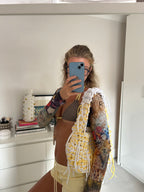 SHOULDER BAG - LEMON & WHITE