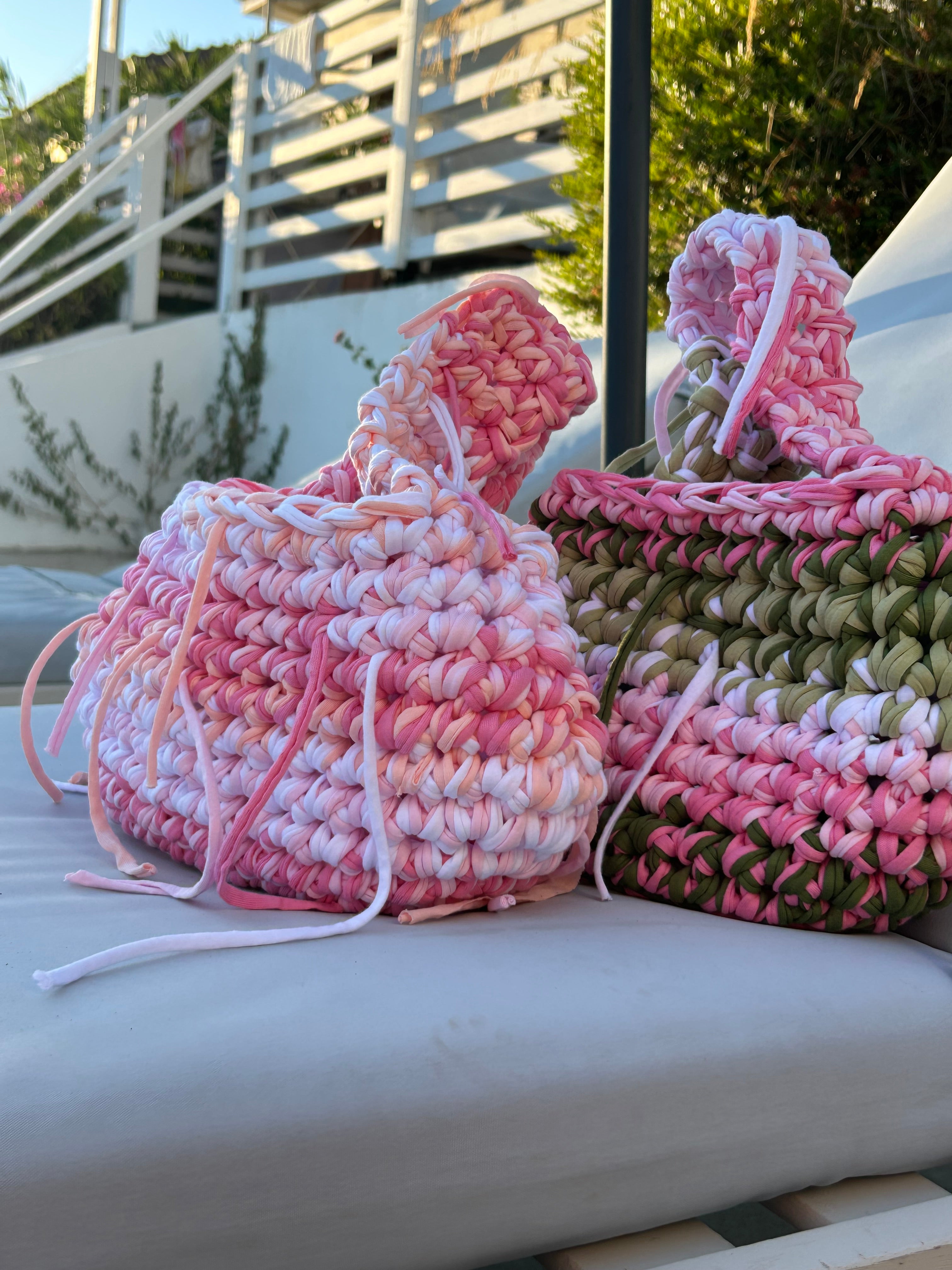 BUBBLE BAG - OLIVE & PEONY