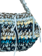 SHOULDER BAG - SKY BLUE, KHAKI & BUTTER
