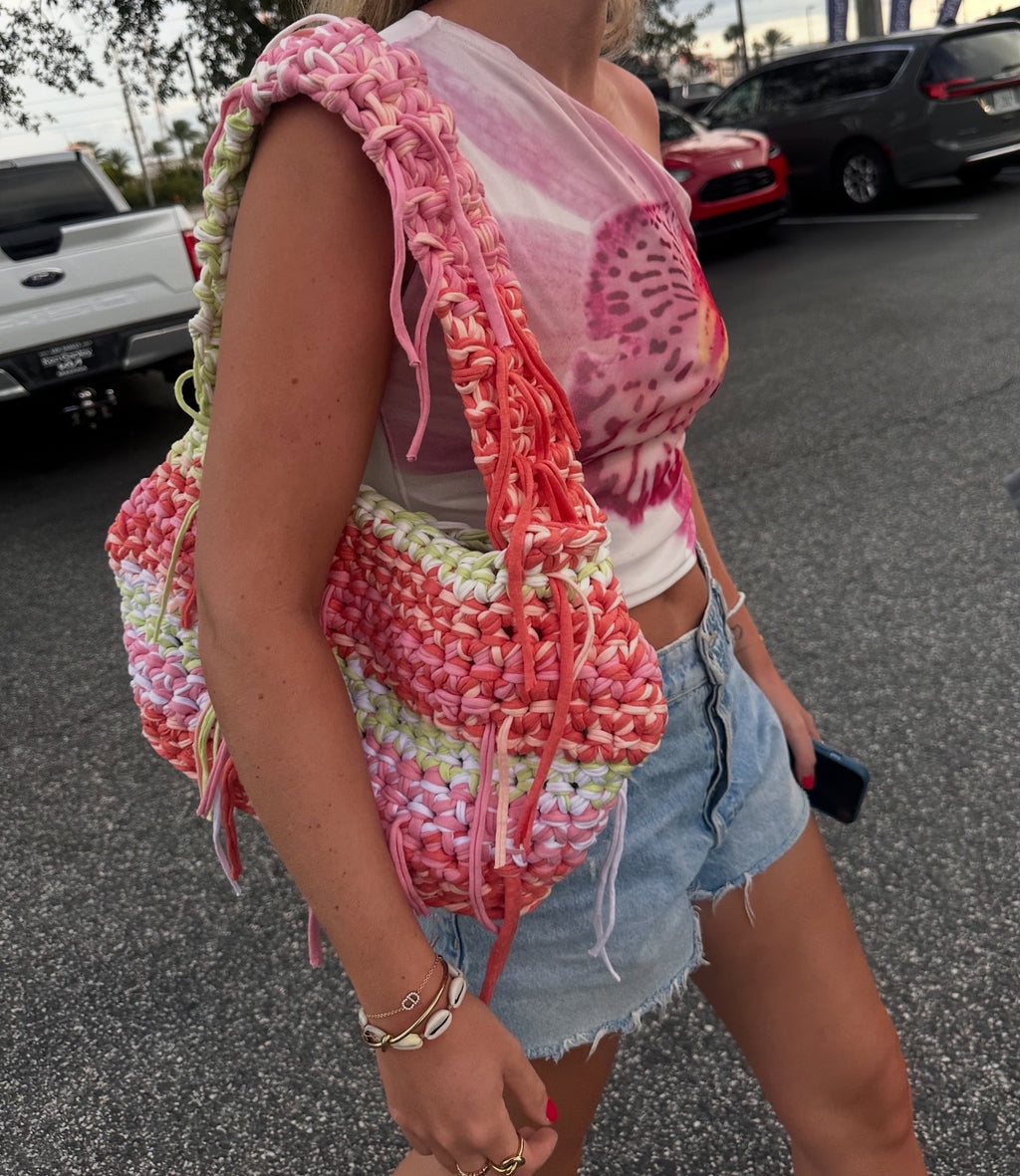 SHOULDER BAG - CORAL & PEONY