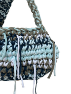 SHOULDER BAG - SKY BLUE & KHAKI