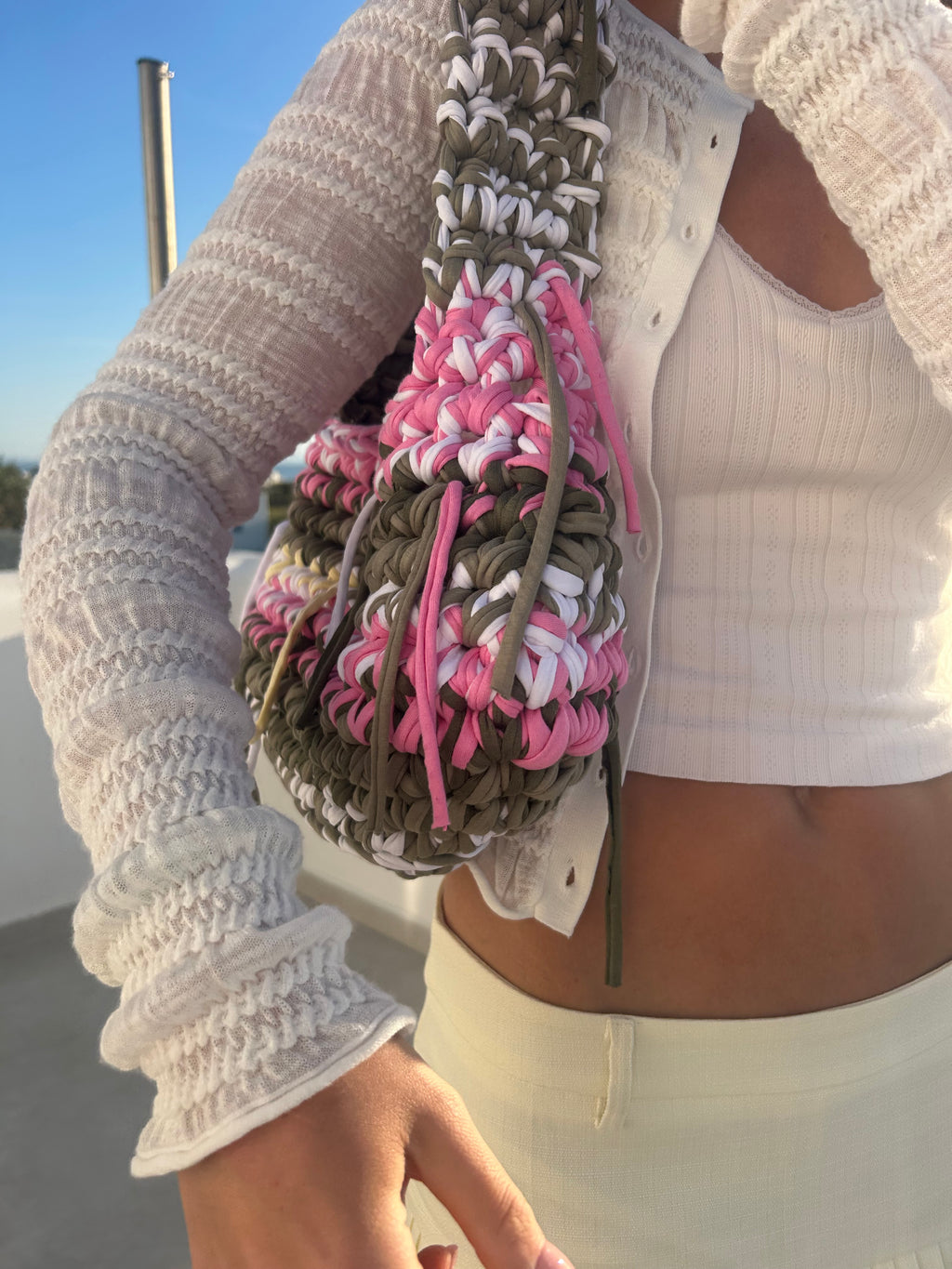 SHOULDER BAG - OLIVE, PEONY & BUTTER