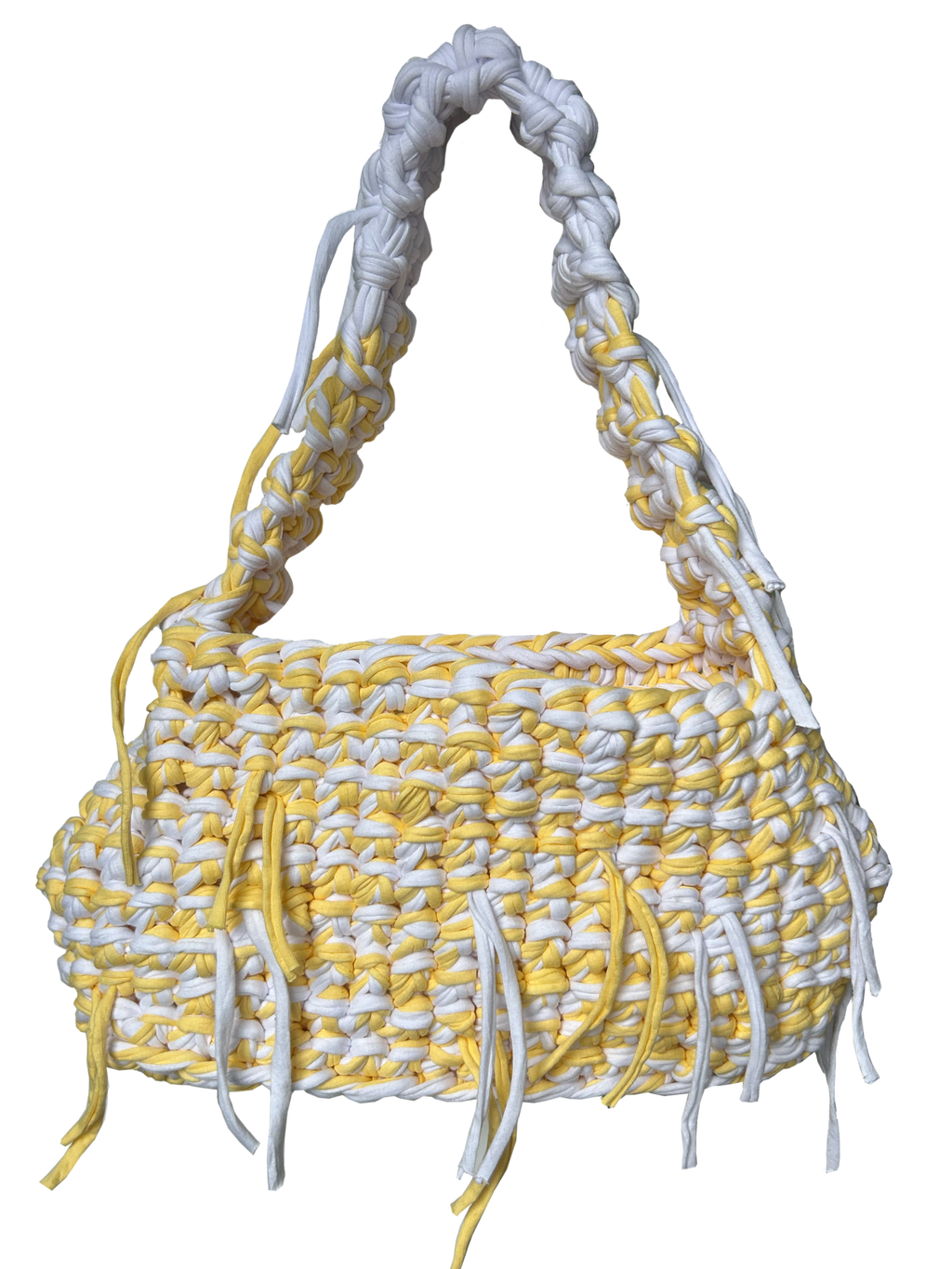 SHOULDER BAG - LEMON & WHITE