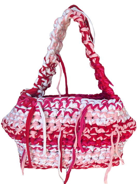 SHOULDER BAG - CHERRY & FUCHSIA
