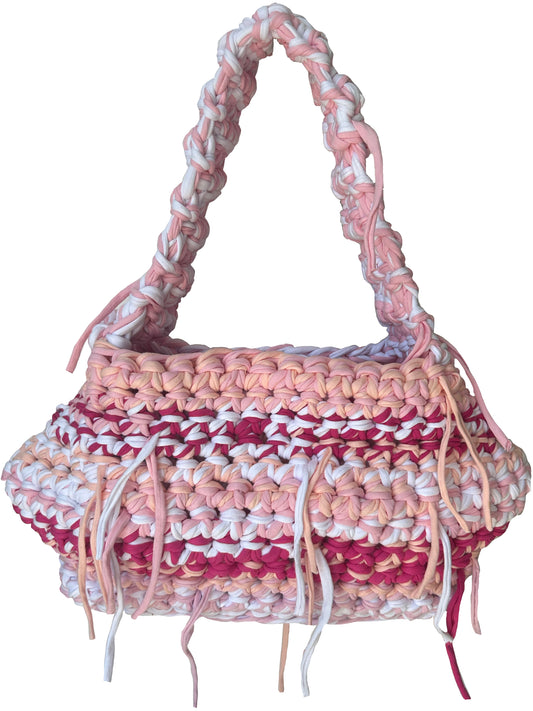 SHOULDER BAG - PEONY & WHITE